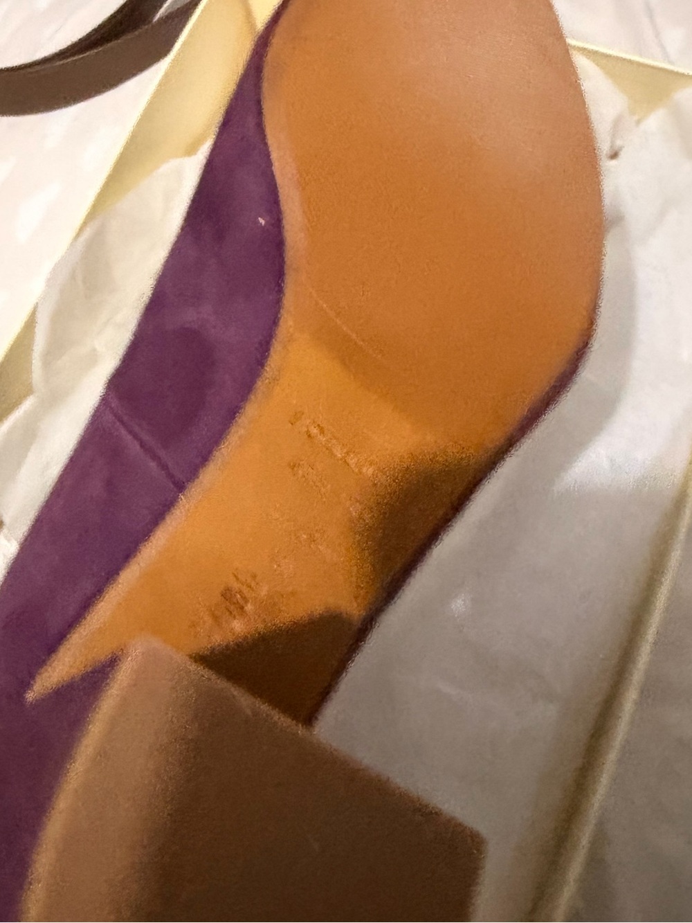 Sezane Purple Suede Block Heel Pumps - Picture 6 of 9